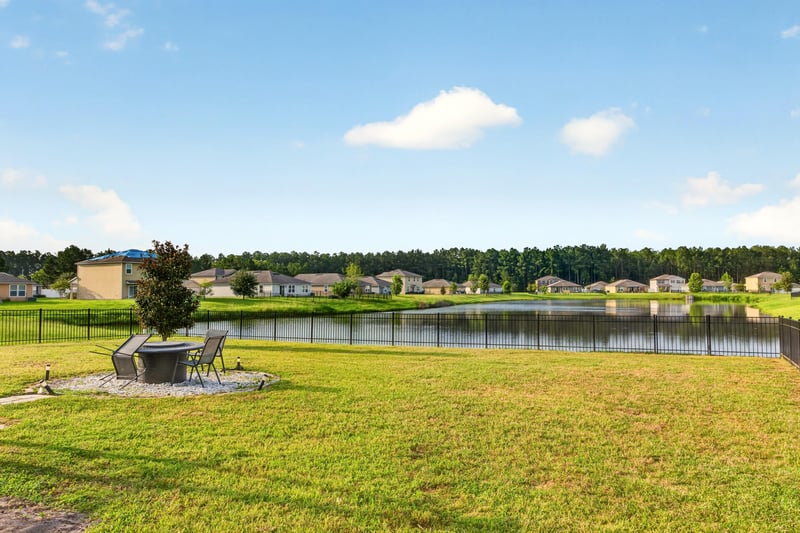 Grass and pond view in Jacksonville, FL