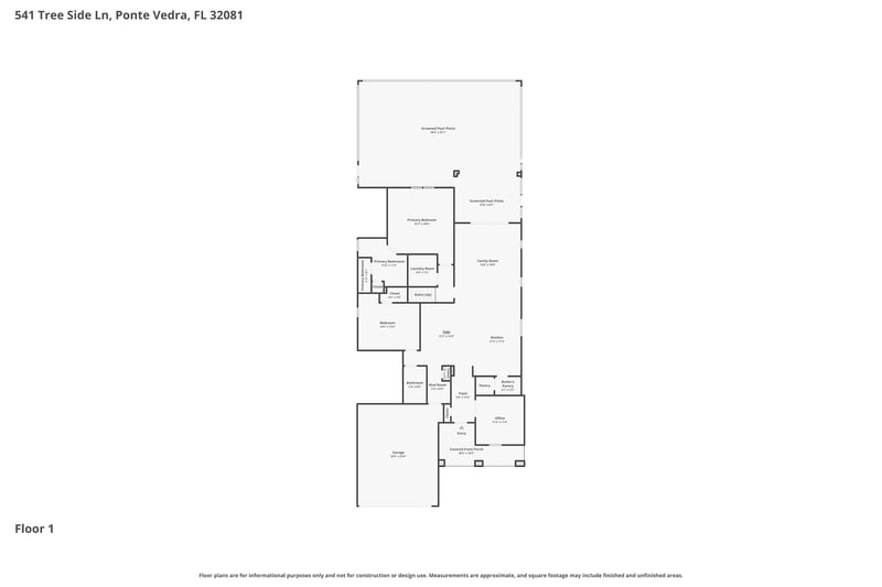 Floor plan 1 of 541 Tree Side Ln, Ponte Vedra Beach, FL 32081