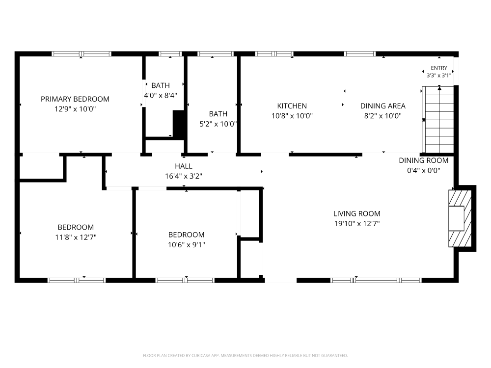 Kitchen and dining floor plan detail