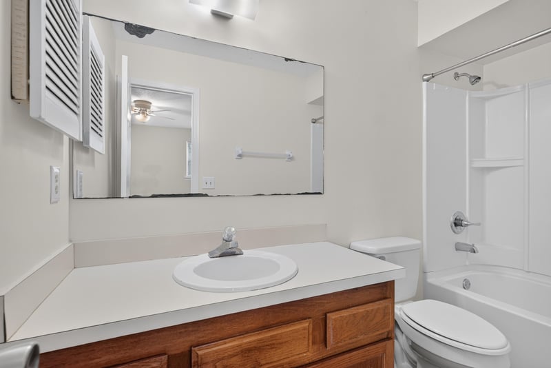 Bathroom vanity with mirror at 4427 Millstone Ct, Jacksonville, FL