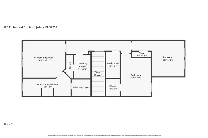 Floor plan 2 of 523 Richmond Dr, St. Johns, FL 32259