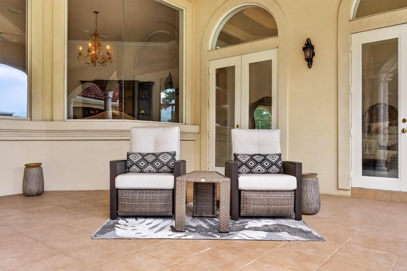 Covered patio seating area at 344 Broward Rd, Jacksonville, FL