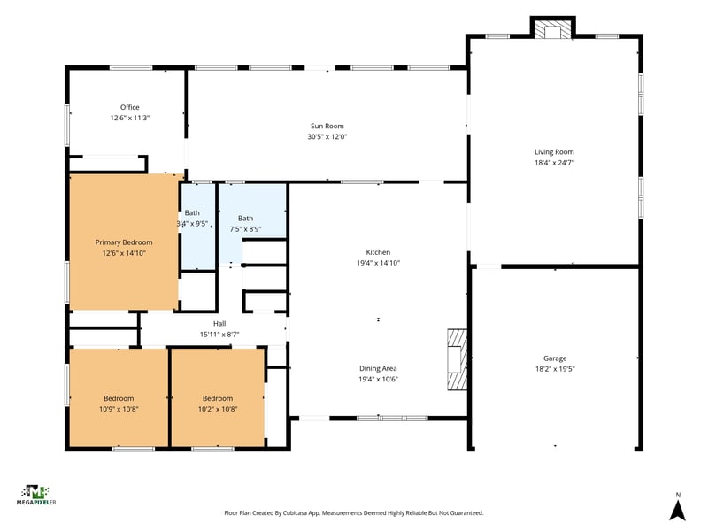Floor plan showing bedrooms, kitchen, living room, and lounge at 5843 Ovella Rd, Jacksonville, FL 32244