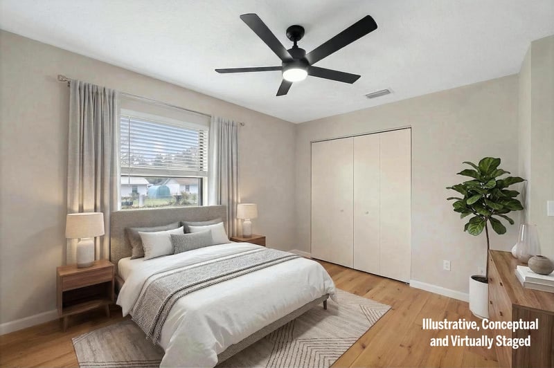 Bedroom Illustrative at 1506 North St, Green Cove Springs, FL 32043