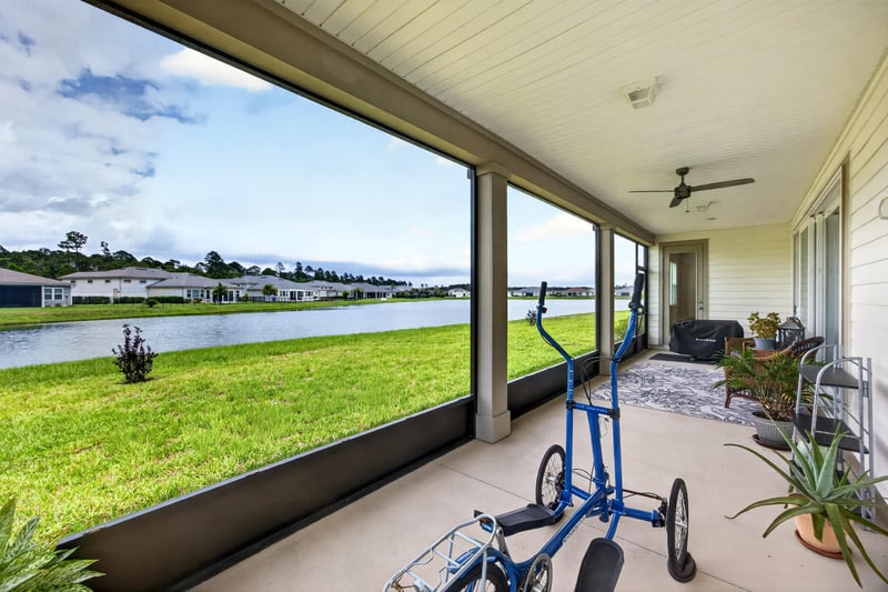Screened porch overlooking the pond at 85491 Fall River Pkwy, Fernandina Beach, FL 32034