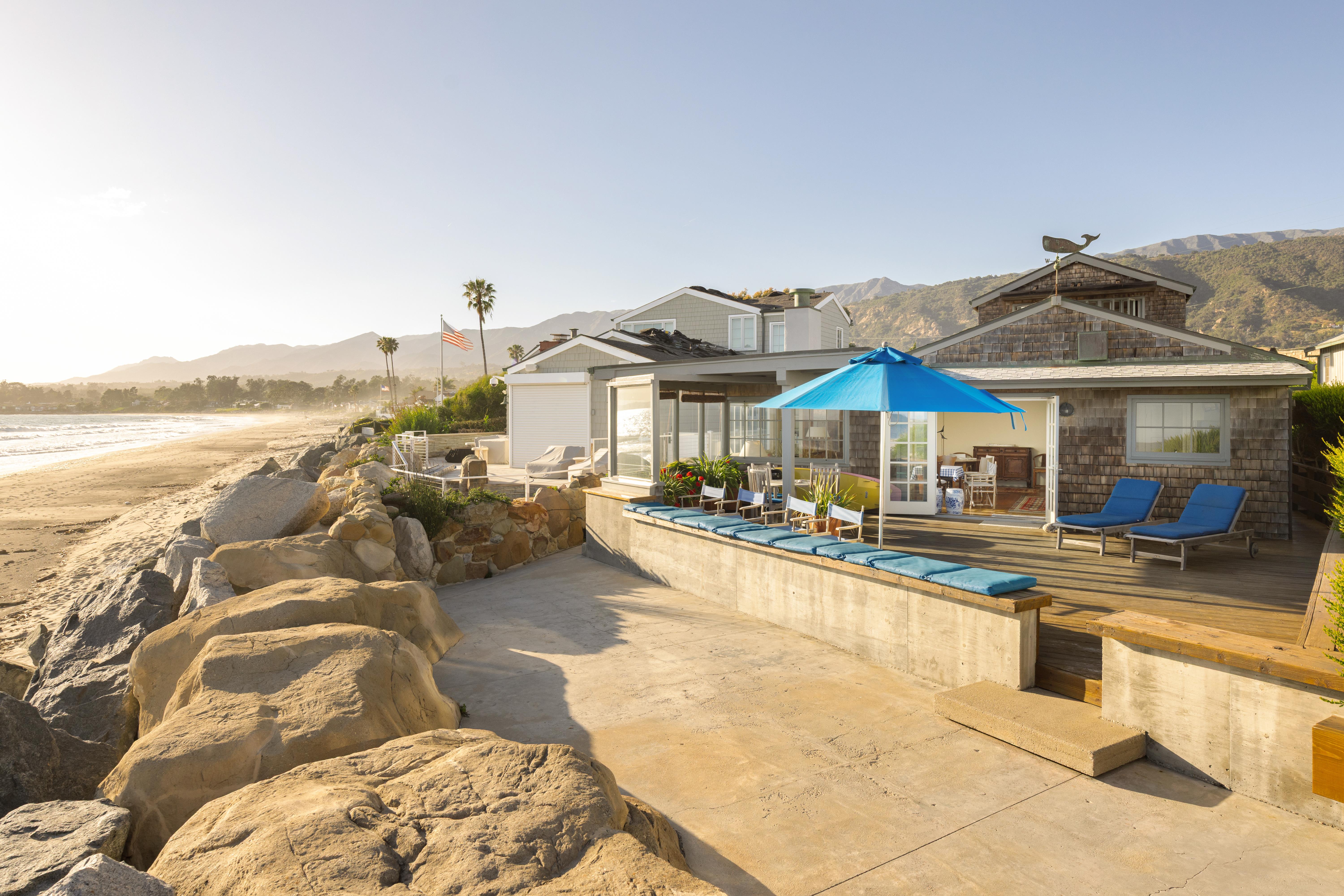 Virtual real estate photography of oceanfront bedroom at 3581 Padaro Ln, Carpinteria — professional real estate photography by VirTour Media