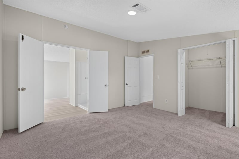 Bedroom closets and doorway at 7603 Coach Park Dr, Jacksonville, FL 32244