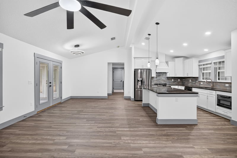 Kitchen with pendant lights over the island at 4800 Acacia St, Middleburg, FL 32068