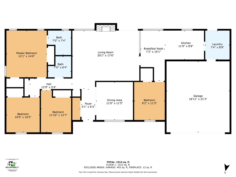 Floor plan 1 of 6124 Blank Dr W, Jacksonville, FL 32244