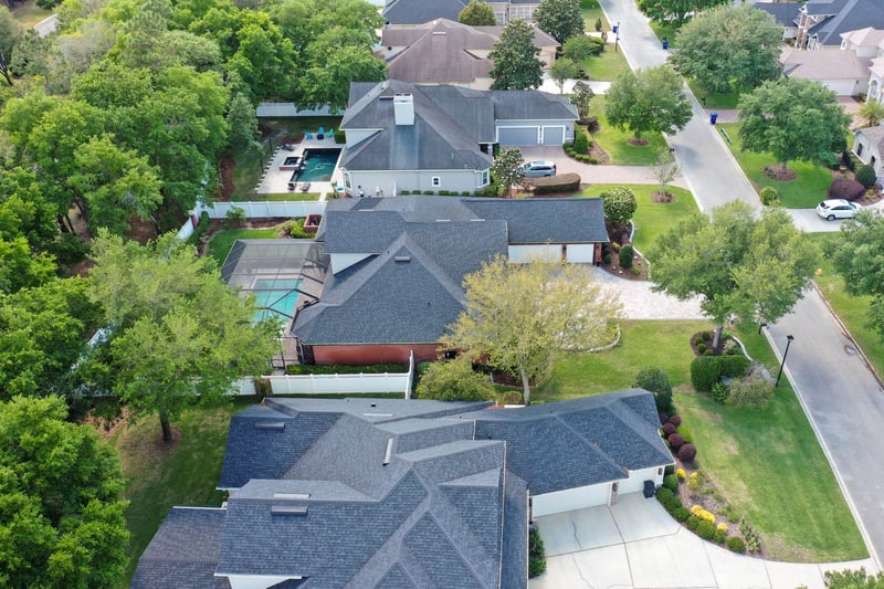 Aerial Side View at 1035 W Dorchester Dr, Fruit Cove, FL 32259