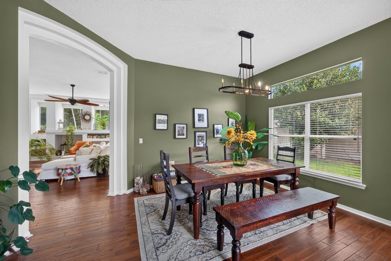 Dining room view toward entry and windows at 1820 Burgess Hill Dr E, Jacksonville, FL