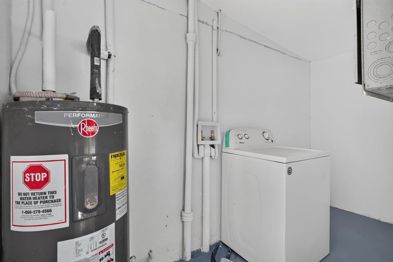 Utility closet with water heater at 1928 Montmarte Dr, Jacksonville, FL 32210