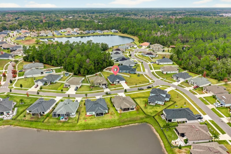 Aerial showing preserve at 1733 Austin Lk Wy, Middleburg, FL 32068