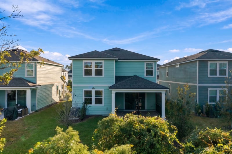 Rear exterior and backyard, photographed by Megapixeler on Torres Trace, St. Augustine