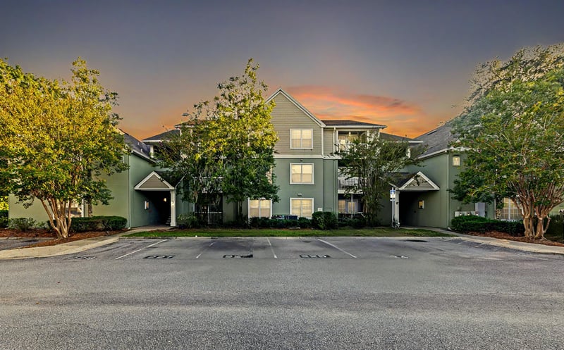 Front Elevation Dusk at 7701 Timberlin Park Blvd, Jacksonville, FL 32256