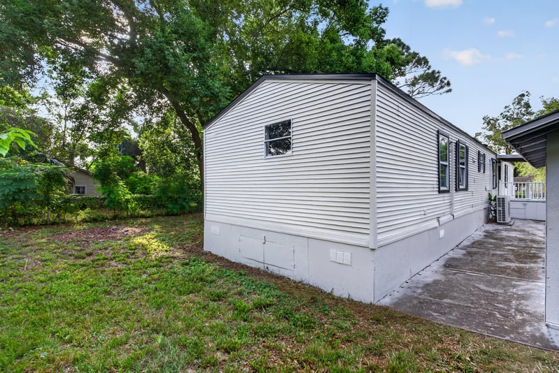 Rear yard with detached shed at 4565 Appleton Ave, Jacksonville, FL