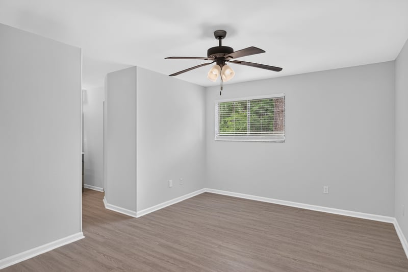 Bedroom with carpet floor and window at 3801 Crown Point Rd unit 2061, Jacksonville, FL 32257